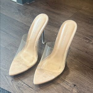 Streetwear Society Transparent and Beige Heels